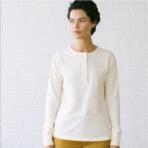 Tradlands Tops - Tradlands henley shirt cream xs